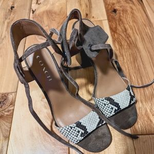 Coach Suede Tie Heels